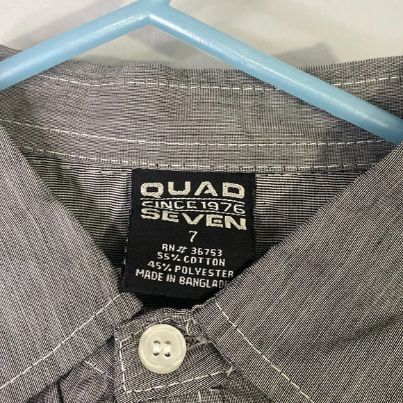 Quad Seven Boys Long Sleeve Button Down Shirt Size 7 - Picture 7 of 10